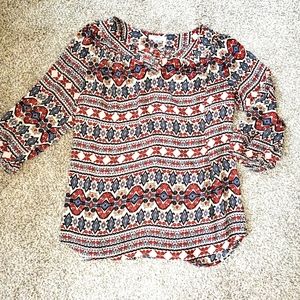 Ezra Boho. Print Blouse